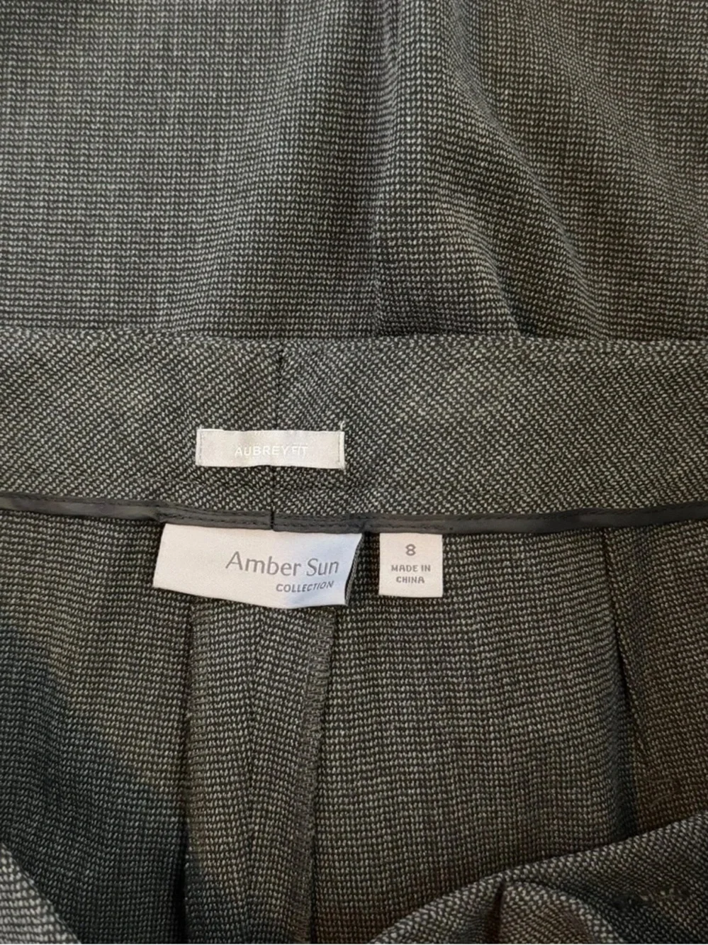 Amber Sun Collection Grey Textured pants